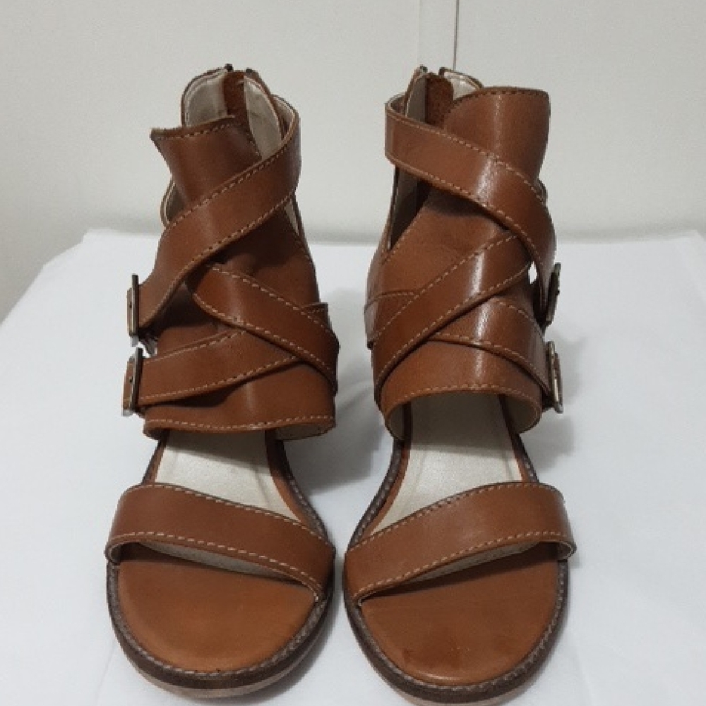 Kelsi Dagger Brown Strappy Leather Sandals